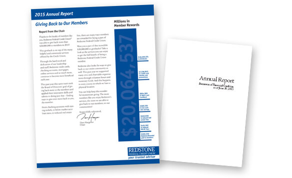 Redstone Federal Credit Union Annual Report Case Study