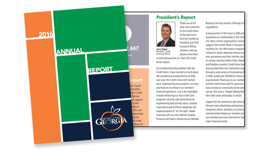 Annual Report Design and Copy