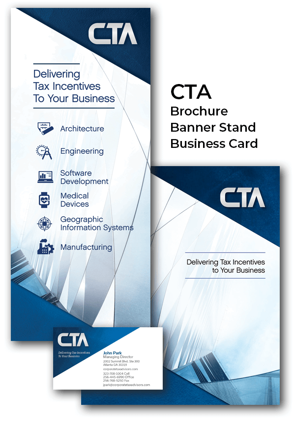 Brochure Banner Stand Business Card for CTA
